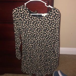 Long Sleeve Black floral dress